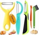 GANNK Vegetable Potato Peelers for Kitchen, Y Peeler for Apple Fruit Carrot Zucchini Cucumber Potatoes, Good Grip Veggie Peeler Makes Peeling Very Easy