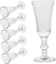 DECHOUS 6pcs Clear Cordial Glasses with Stem Stable Transparent Shot Glasses for Liquor Cocktails Wine and Drinks Bar Goblets for Party and Everyday Use