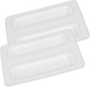 2 Pack Toaster Cover 2 Slice Silicone Toaster Lid Bread Machine Cover Bread Maker Accessories (White)