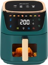 Panana 8QT Large Air Fryer Compact, 8 Preset Menus Airfryer, One-Touch Digital Control Presets, Touchscreen Display, Dishwasher Safe, Nonstick, Fit for Family (Green)