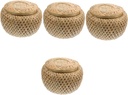 Cabilock 4pcs Woven Basket Lid for Fruit Storage Bamboo Decorative Bread Box Multifunctional Decorative Basket