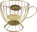 Modern Coffee Pod Storage Solution for Home and Office Organization, Golden