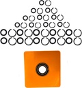 (10+10Sets) 1/2" and 3/8" Impact Wrench Retainer Rings Clip with O-ring, Compatible With Milwaukee Electric/Pneumatic Type Impact Wrench, Including Anvil Retaining Ring Install Tool
