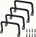 4 Pcs Cutting Board Cabinet Hardware Handle Pull, Matte Black Cabinet Hardware Furniture Pulls, Metal Serving Tray Handles, Fruit Trays, Drawer Pulls Sliding Door Pulls