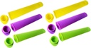 6pcs Ice Pop Molds Diy Ice Cream Makers Lids Freezer Pop Molds Handheld Silicone Molding Tools