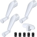 Enhon 4 Pack 3/8'' Spline Socket Crank Handle with Tee Handle Casement Operator, Stone Finish, Easy Install, Smooth 360 Degree Operation（Features 3/8-inch Bore and a 3-1/8-inch Reach）