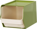 Teabag Organizer,Tabletop Storage Case,Utility Space Saving Large Capacity Teabag Shelf,Display Case for Kitchen Snacks, green
