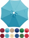9ft Patio Umbrella Replacement Canopy Only,Outdoor Table Market Yard Umbrella Top for Outdoor Umbrella Canopy with 8 Ribs