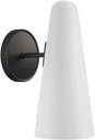 Modway Beacon 1-Light Wall Sconce in Opal Black, 7.5 x 5 x 11.5