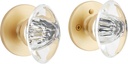 Signature Hardware 479267 Ula Solid Brass Privacy Door Knob Set with 2-3/8" Backset